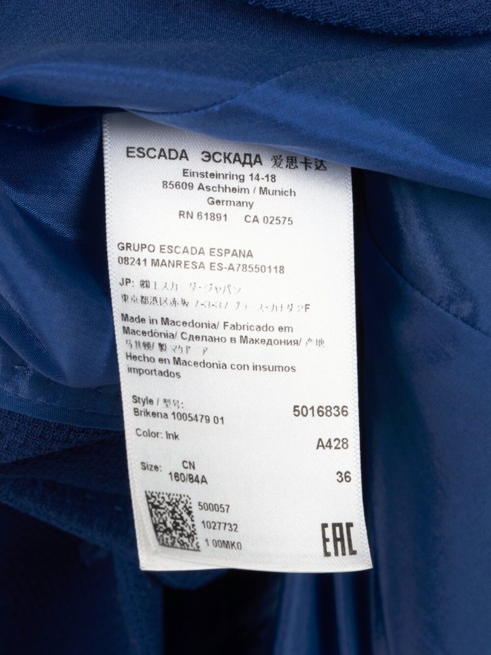 Escada Brikena Ink Wool-Pique Blazer - Picture 9 of 11